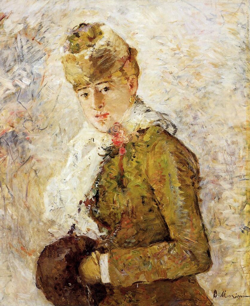 Winter (aka Woman with a Muff) (1880) – Berthe Morisot Tablo