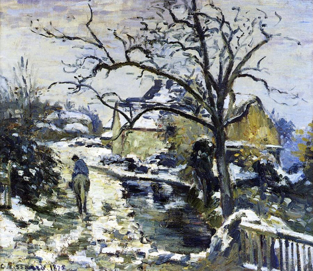 Winter at Montfoucault 2 (1875) - Camille Pissarro Tablo