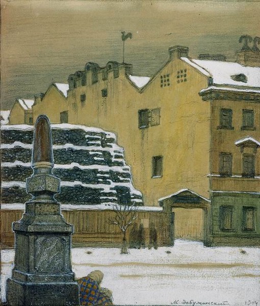Winter in the City (1904) - Mstislav Dobuzhinsky Tablo