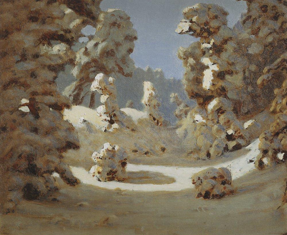 Winter. Sunlight on The Hoar Frost (1890) - Arkhip Kuindzhi Tablo