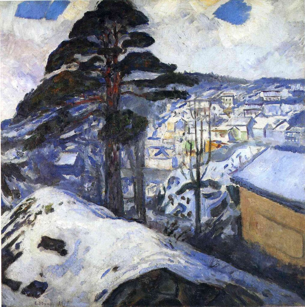 Winter, Kragero (1912) - Edvard Munch Tablo