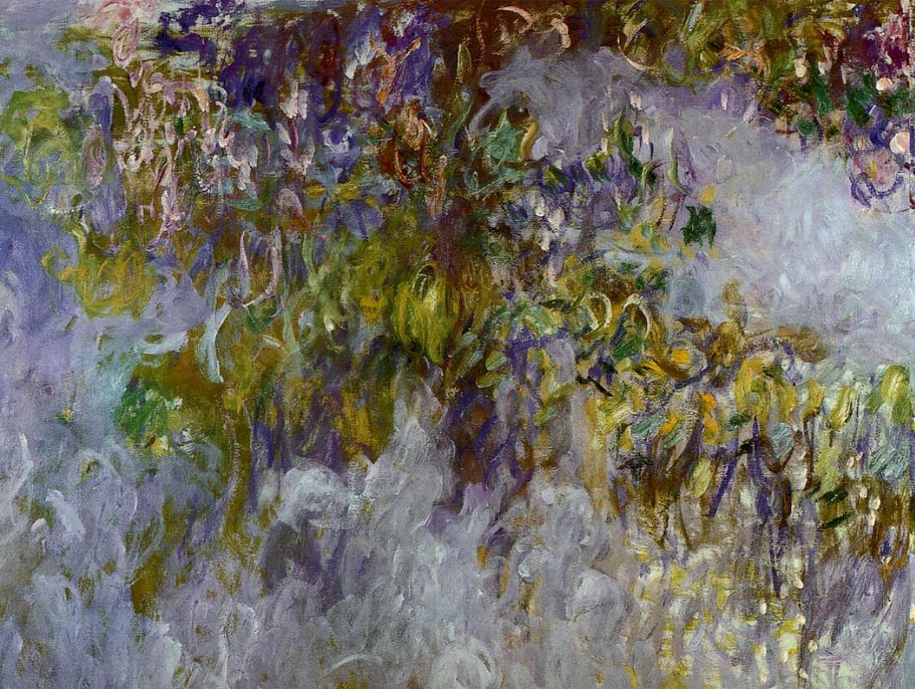 Wisteria (left half) (1917) - Claude Monet Tablo
