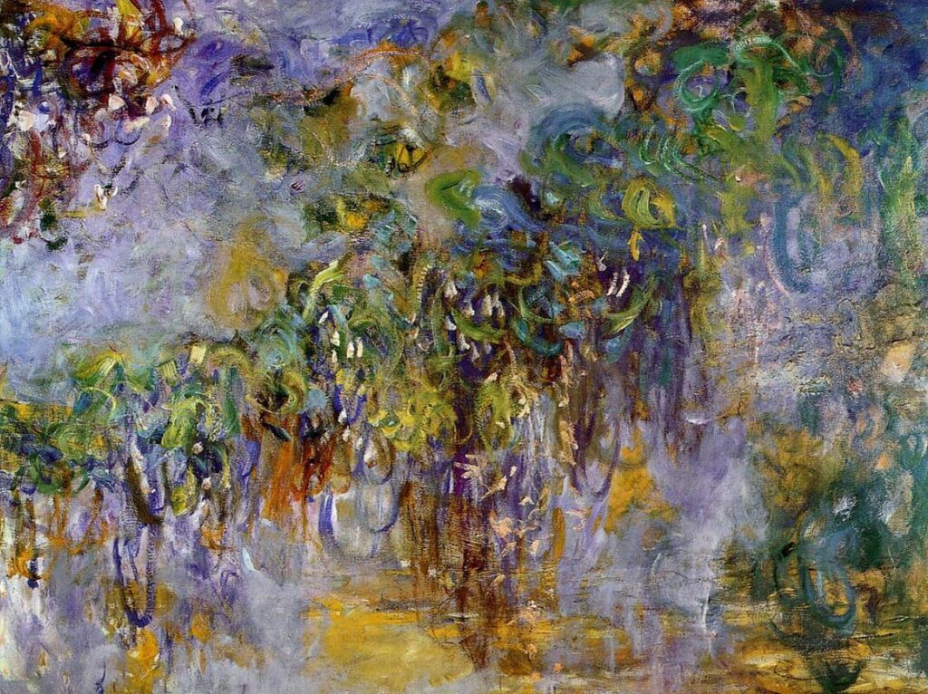 Wisteria (right half) (1917) - Claude Monet Tablo