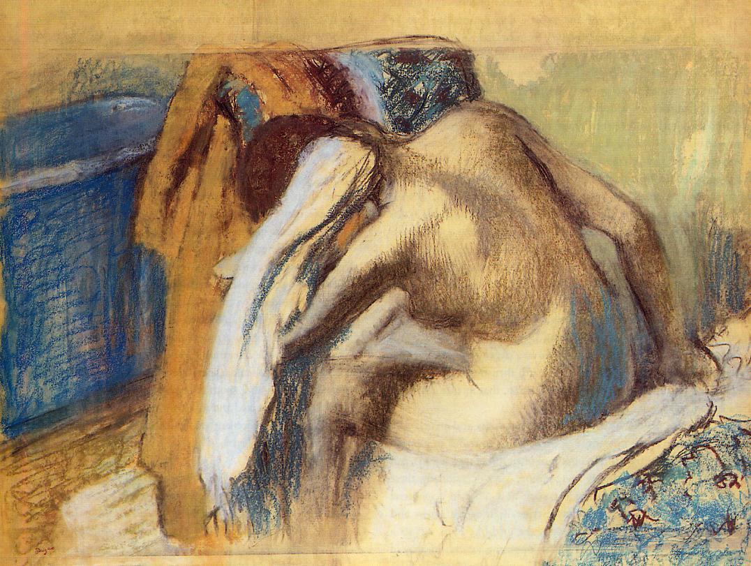 Woman Drying Her Hair (1893) - Edgar Degas Tablo