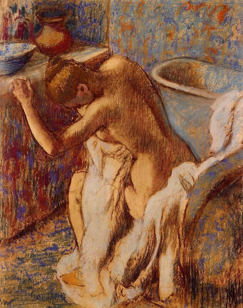 Woman Drying Herself (1893) – Edgar Degas Tablo