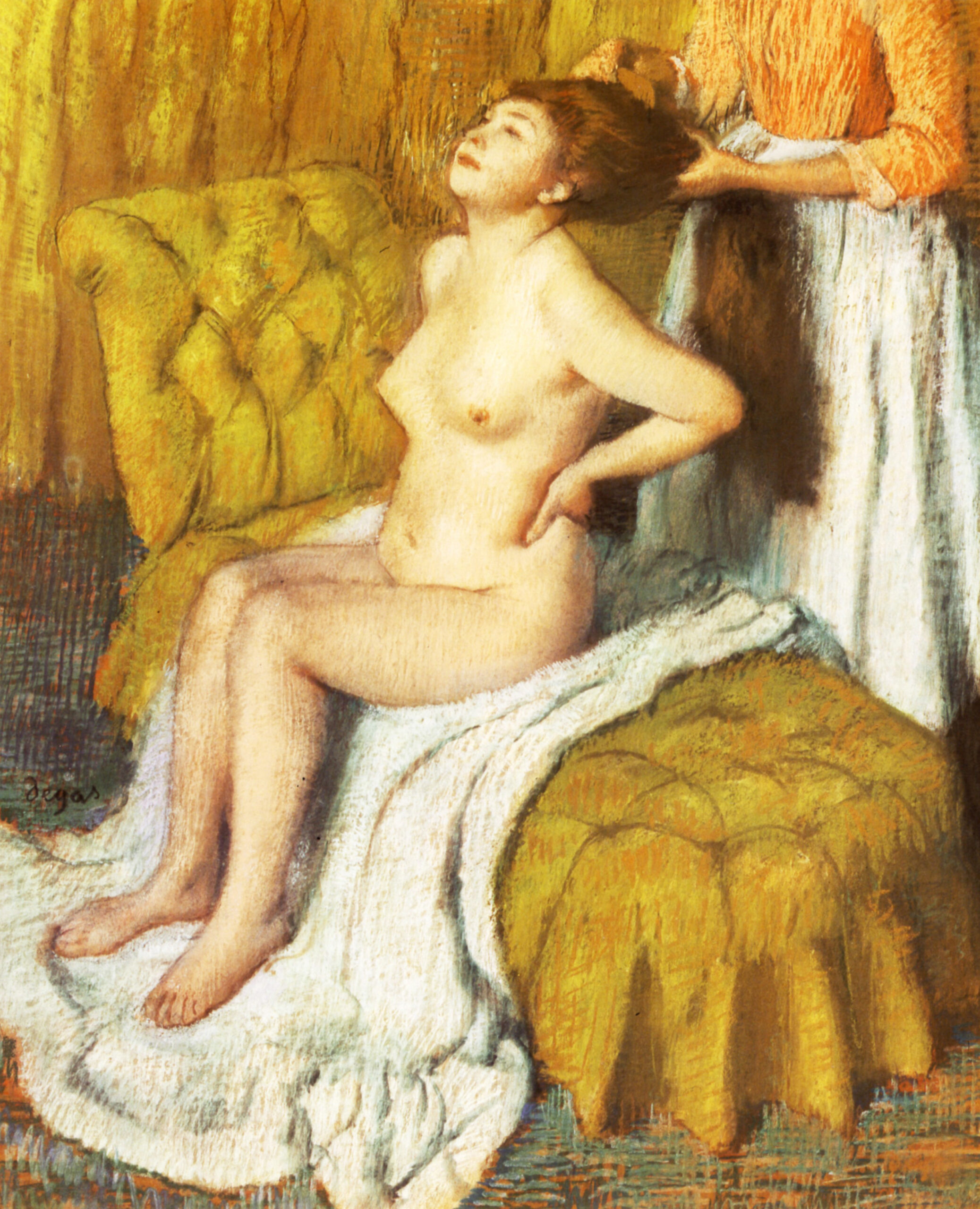 Woman Having Her Hair Combed (1895) - Edgar Degas Tablo