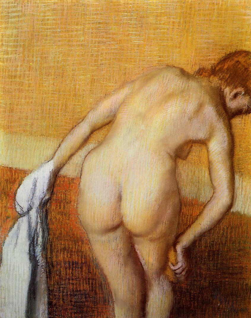 Woman Having a Bath (1886) - Edgar Degas Tablo
