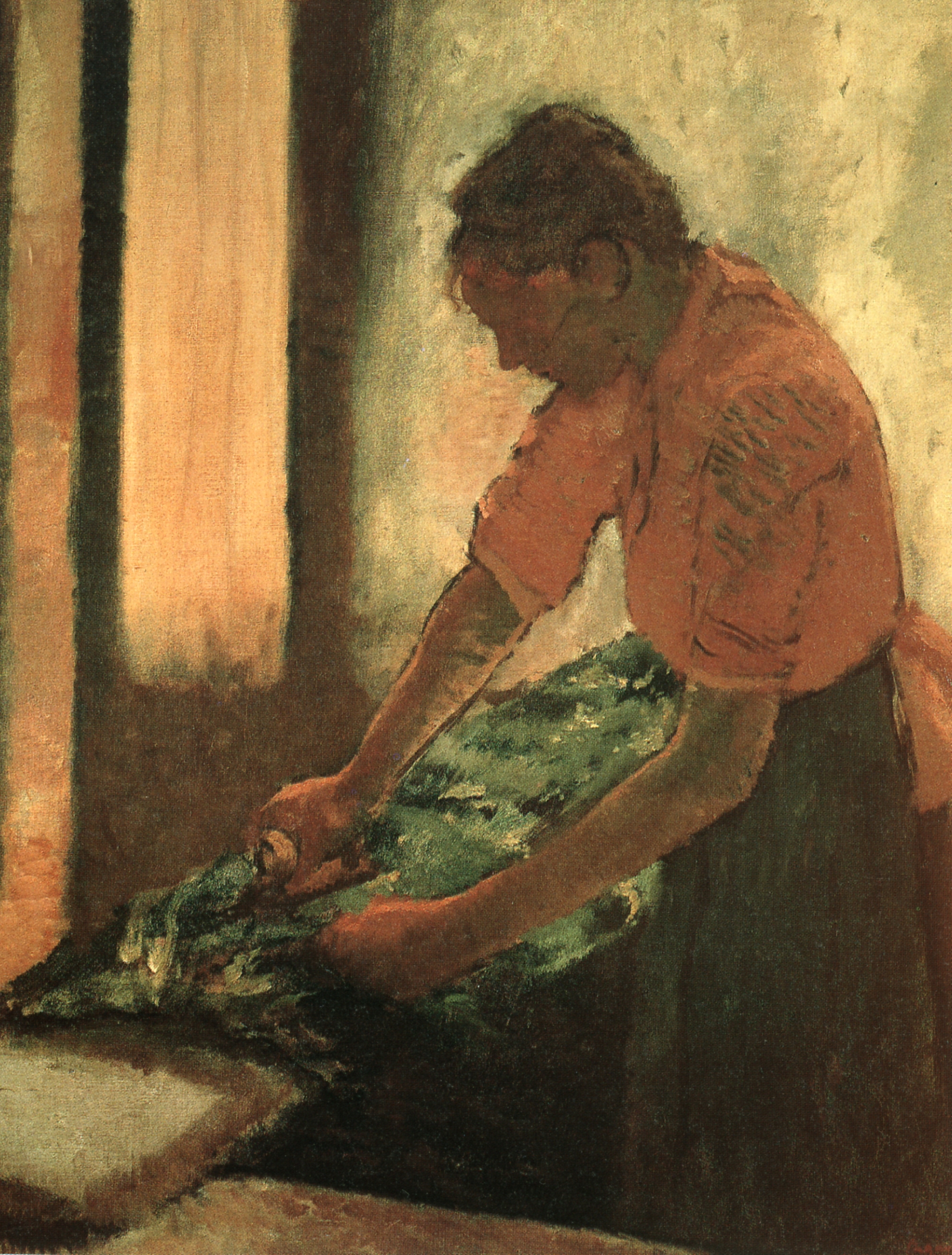 Woman Ironing (1884) - Edgar Degas Tablo