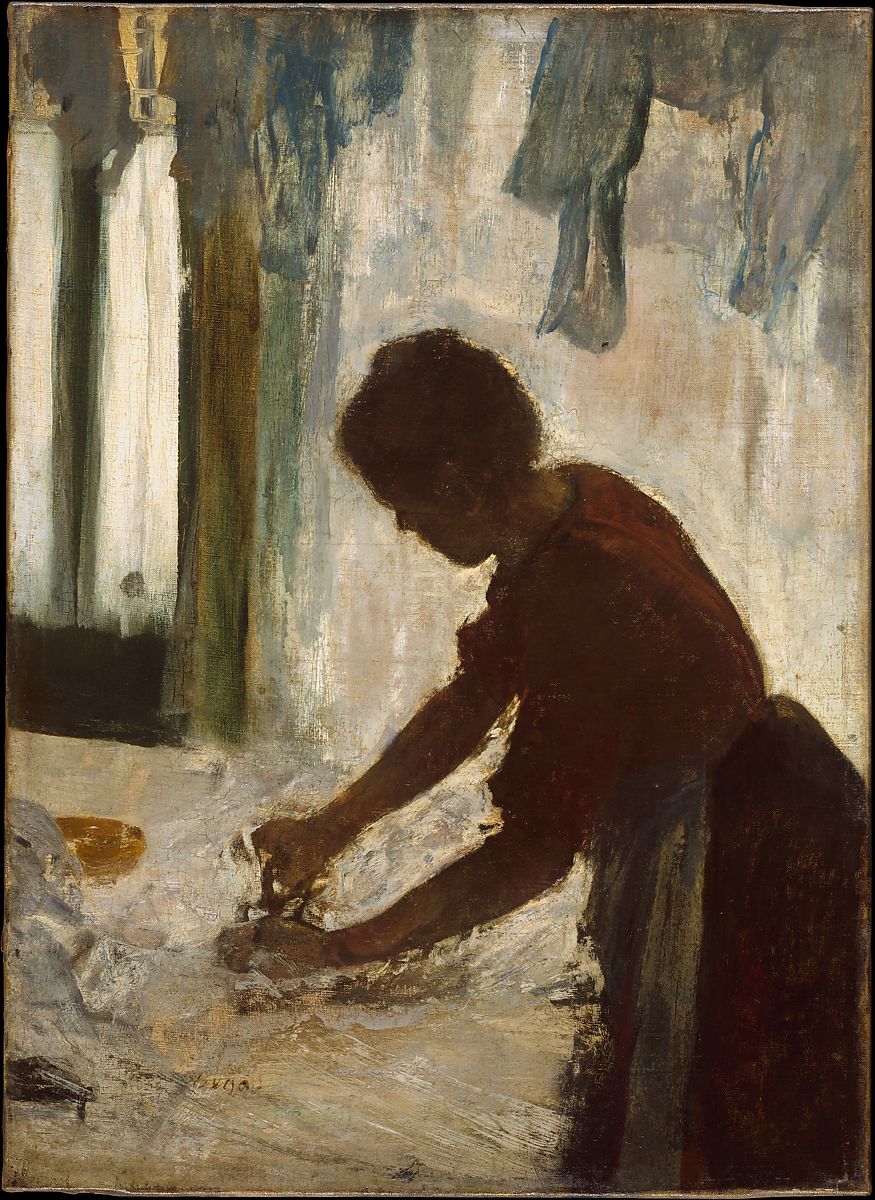 Woman Ironing (Silhouette) (1873) - Edgar Degas Tablo