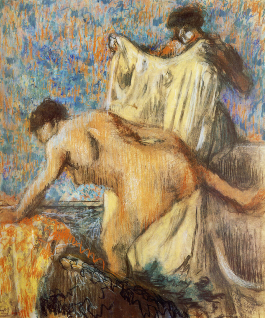 Woman Leaving Her Bath (1898) - Edgar Degas Tablo