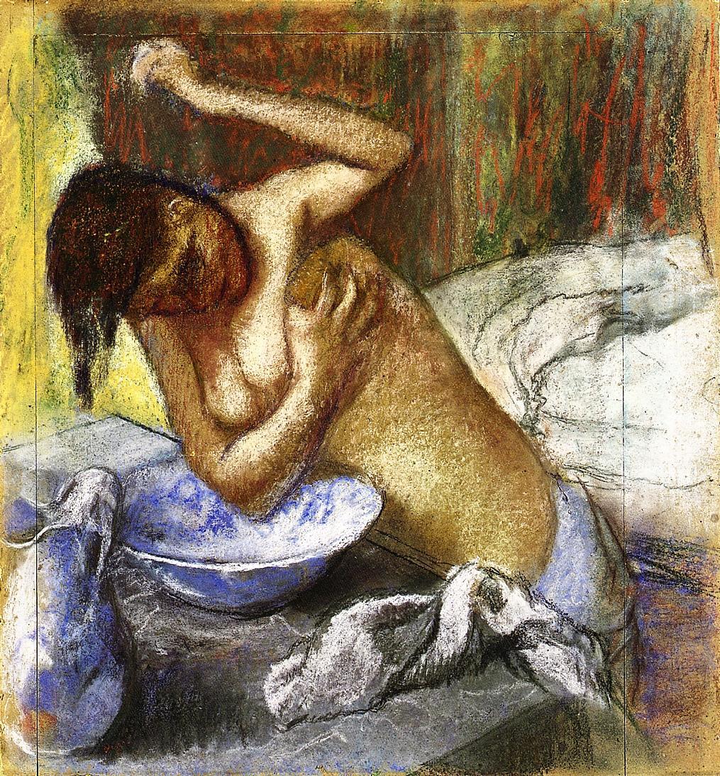 Woman Sponging Her Chest (1892) - Edgar Degas Tablo