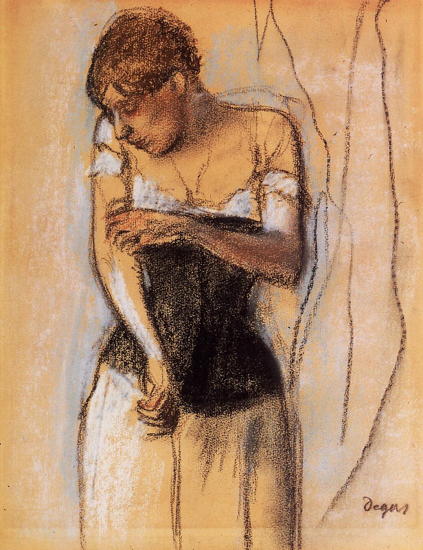 Woman Touching Her Arm (1883) - Edgar Degas Tablo