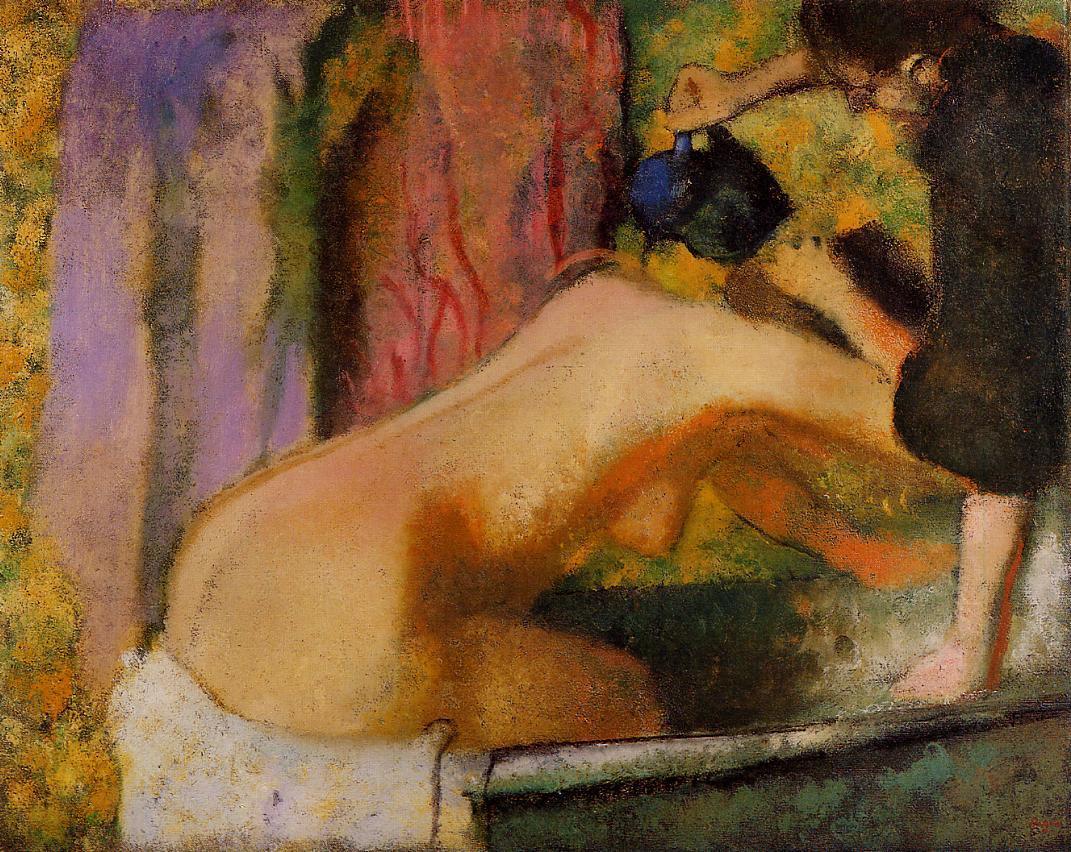 Woman at Her Bath (1893) - Edgar Degas Tablo