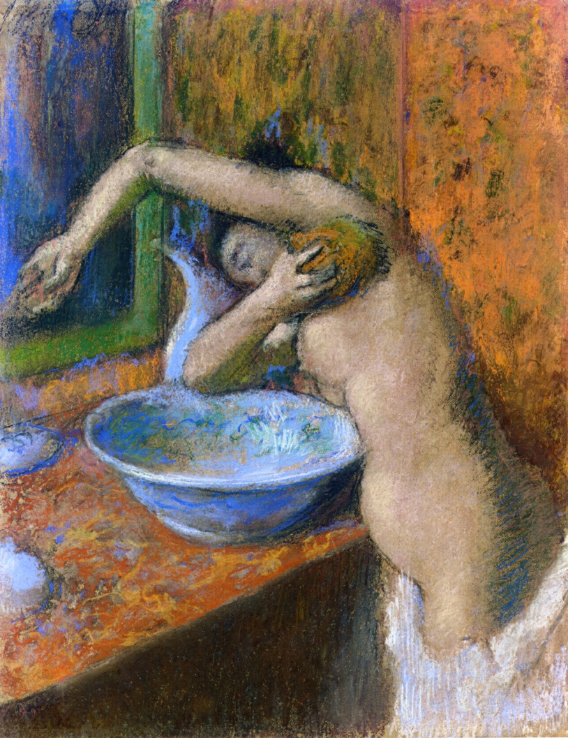 Woman at Her Toilette (1892) - Edgar Degas Tablo