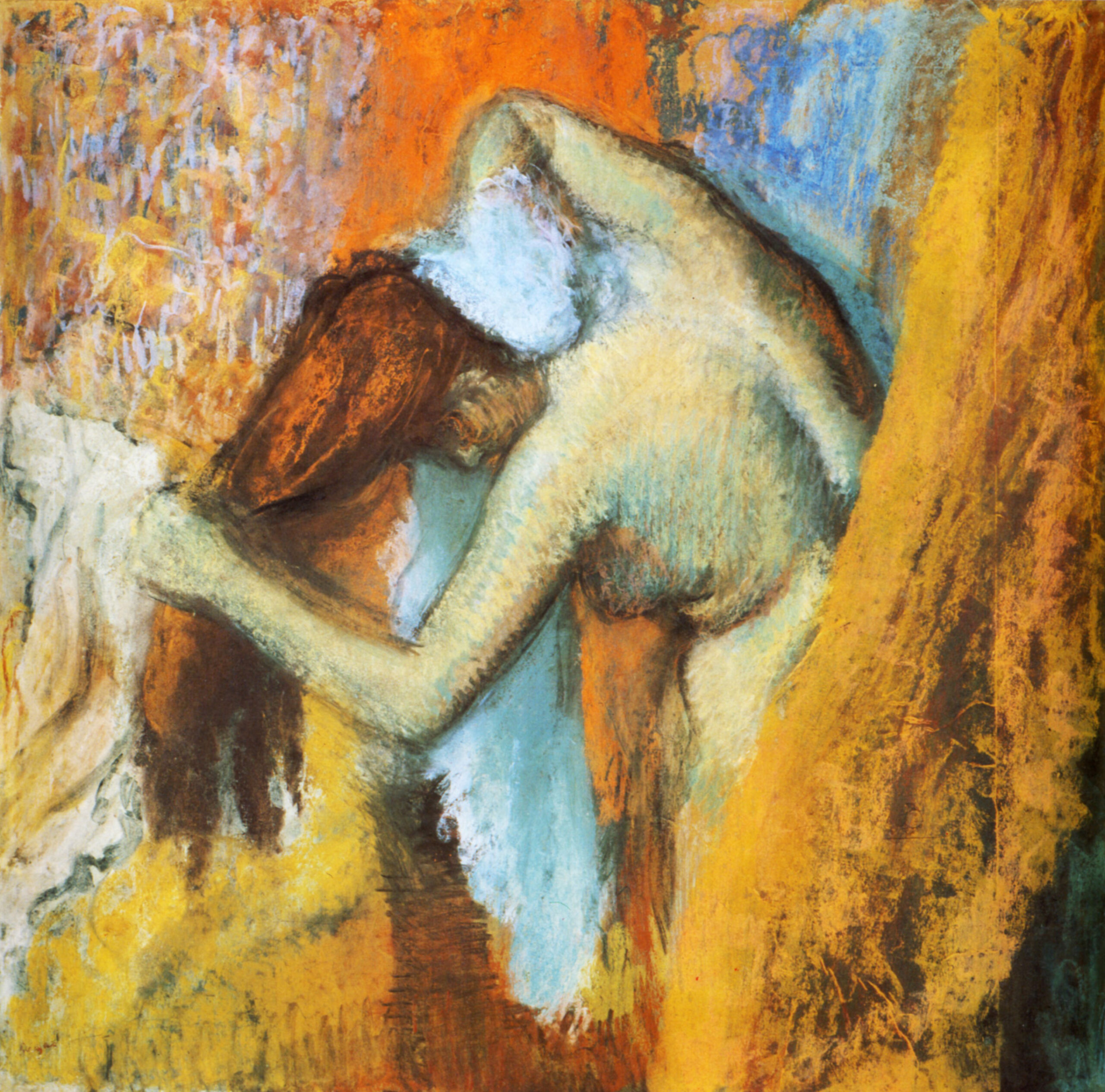 Woman at Her Toilette (1905) - Edgar Degas Tablo
