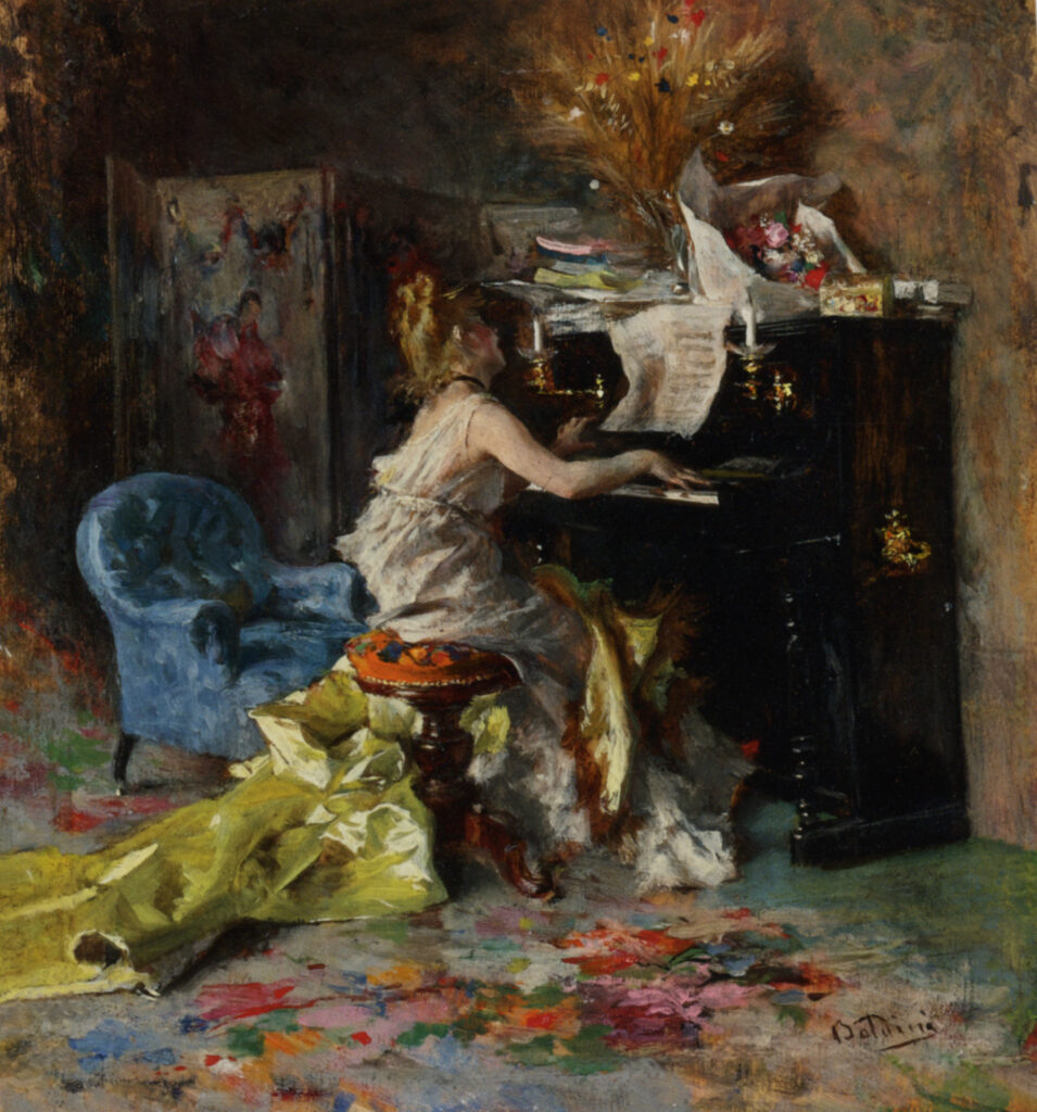 Woman at a Piano (1871) – Giovanni Boldini Tablo