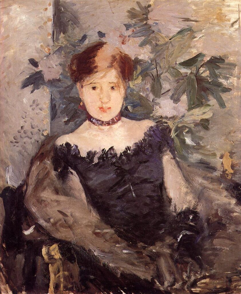 Woman in Black (1878) - Berthe Morisot Tablo