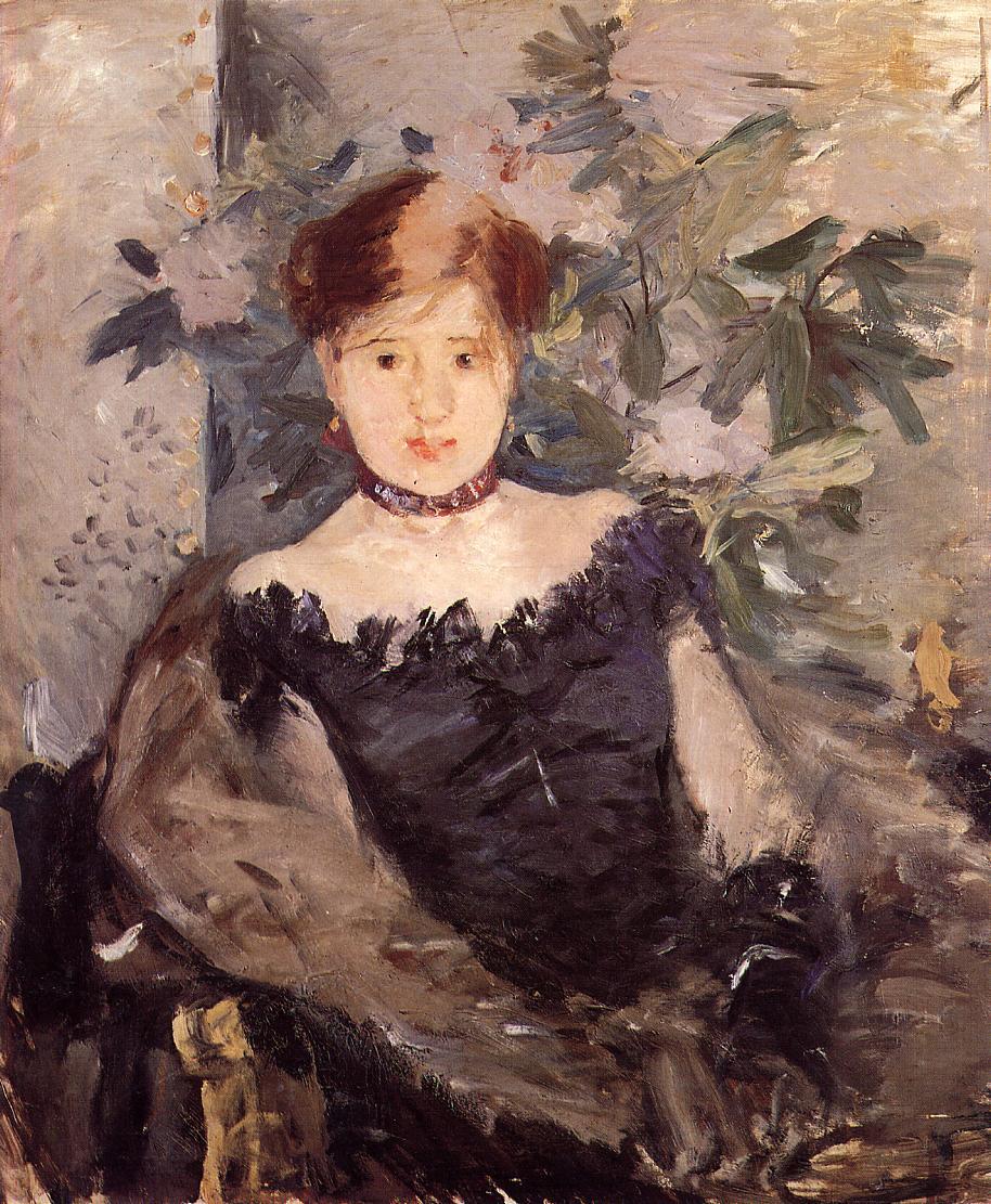 Woman in Black (1878) - Berthe Morisot Tablo