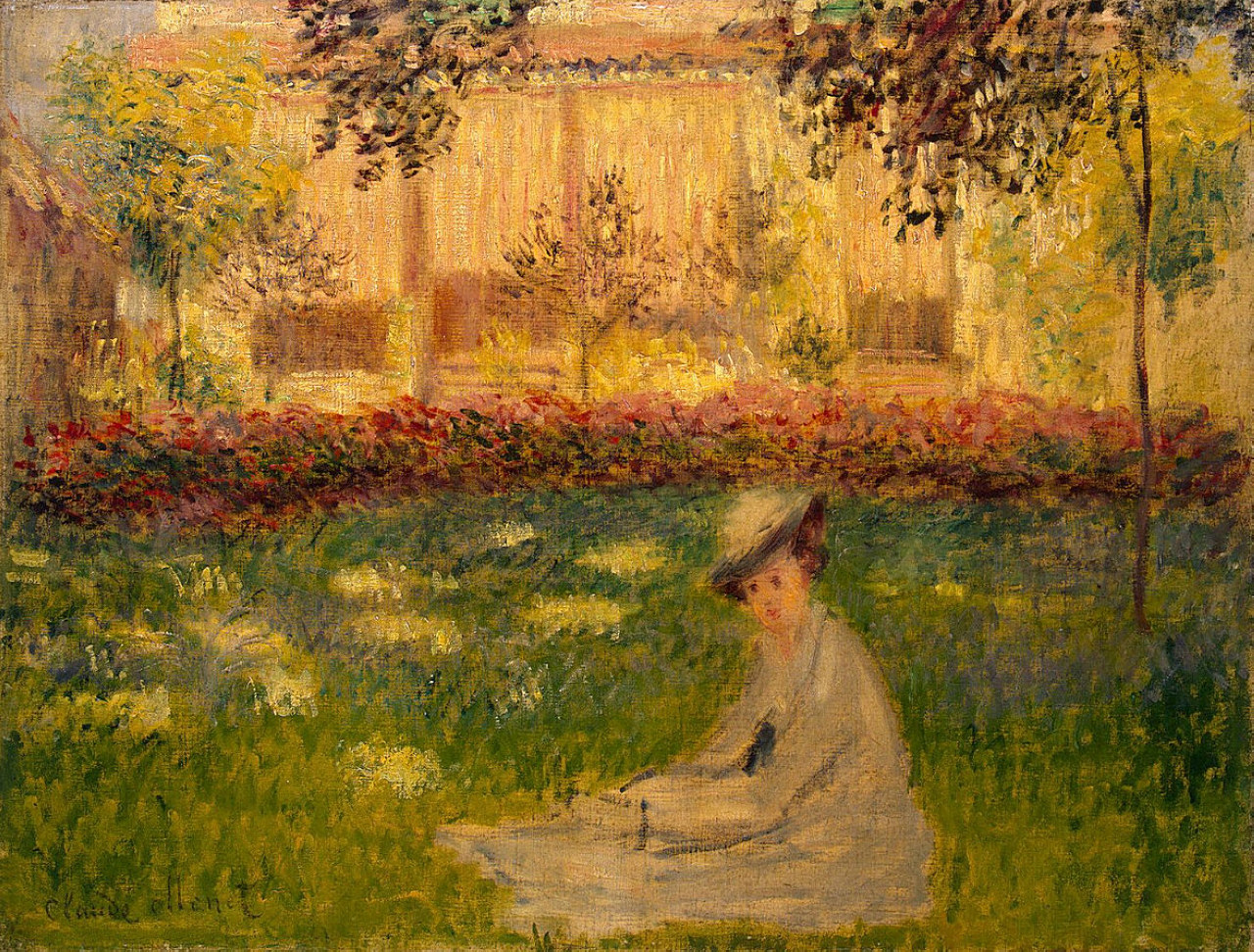 Woman in a Garden (1876) - Claude Monet Tablo