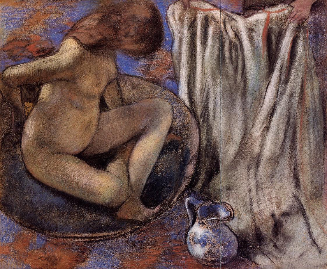 Woman in the Tub (1884) - Edgar Degas Tablo