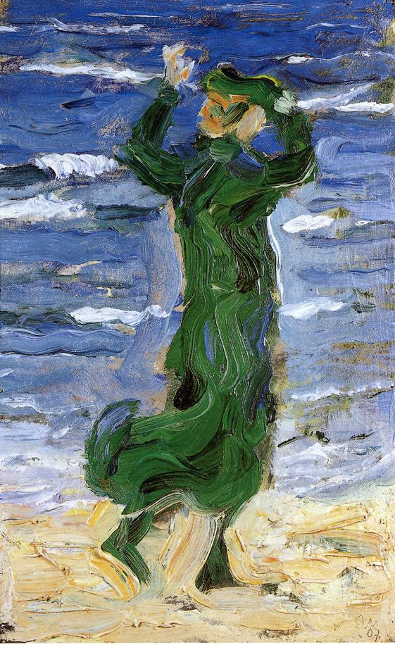Woman in the Wind by the Sea (1907) - Franz Marc Tablo