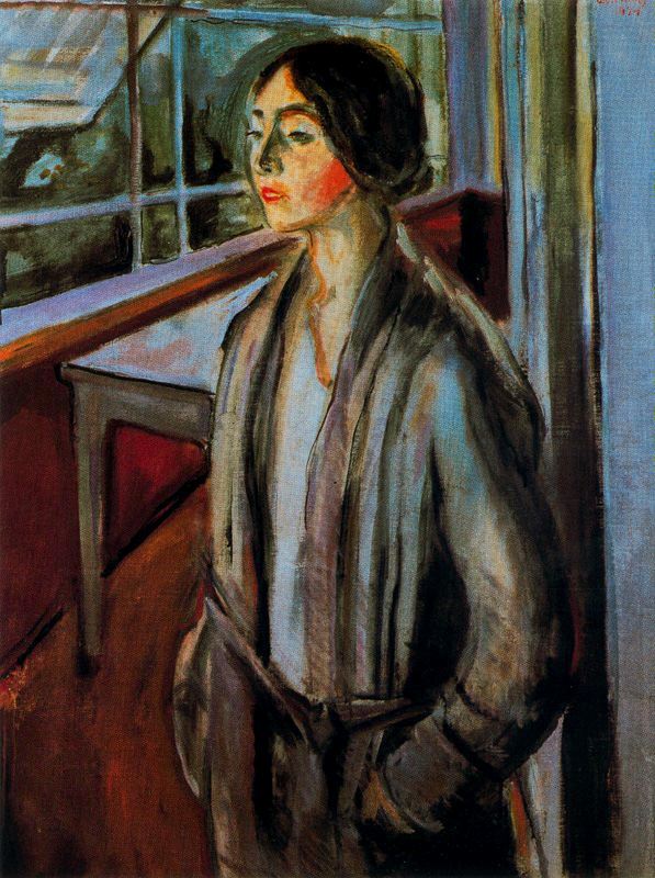 Woman on the Verandah (1924) - Edvard Munch Tablo