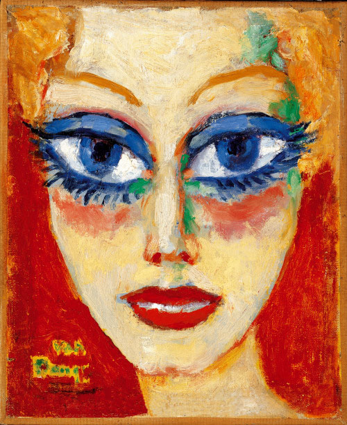 Woman with Blue Eyes (1908) - Kees van Dongen Tablo
