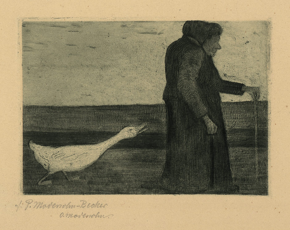 Woman with Goose (1902) - Paula Modersohn-Becker Tablo