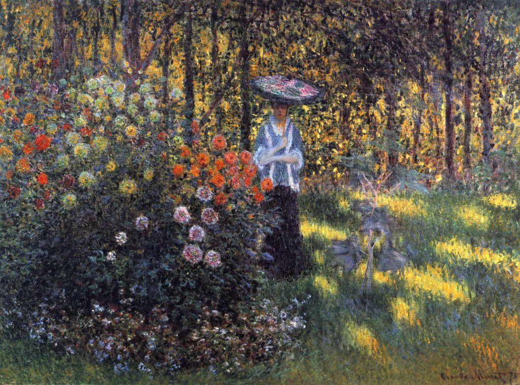 Woman with a Parasol in the Garden in Argenteuil (1875) - Claude Monet Tablo
