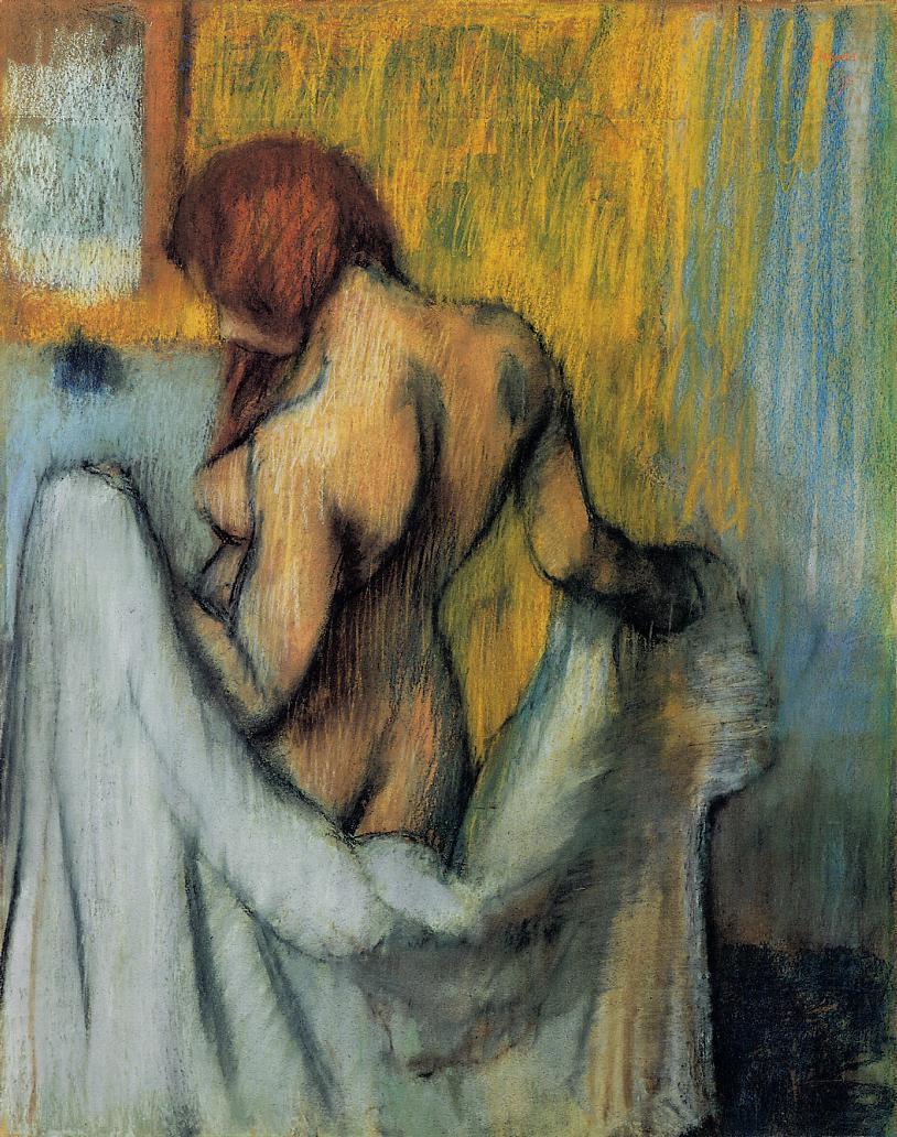 Woman with a Towel (1898) - Edgar Degas Tablo