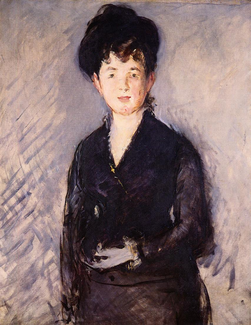 Woman with a gold pin (1879) - Edouard Manet Tablo