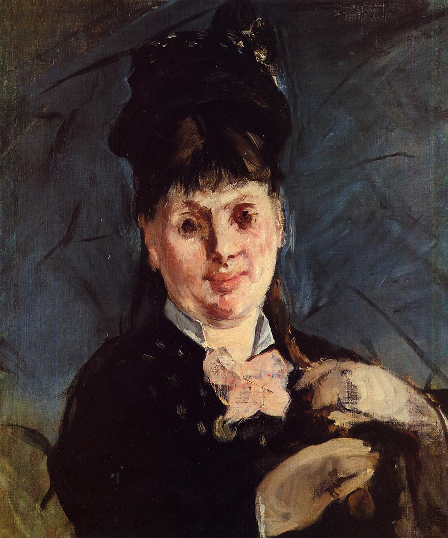 Woman with umbrella (1875) - Edouard Manet Tablo