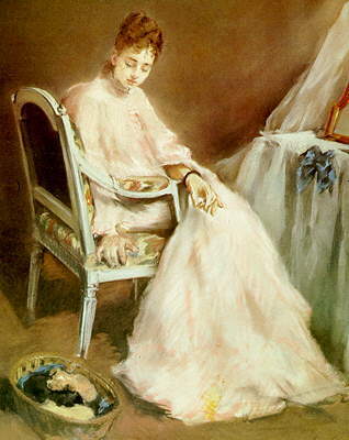 Women in White - Eva Gonzalès Tablo