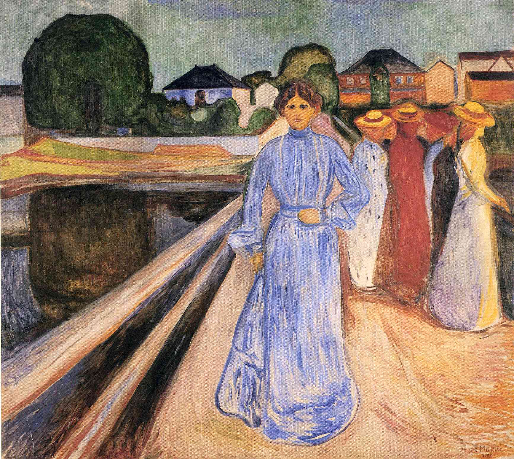 Women on the Bridge (1902) - Edvard Munch Tablo
