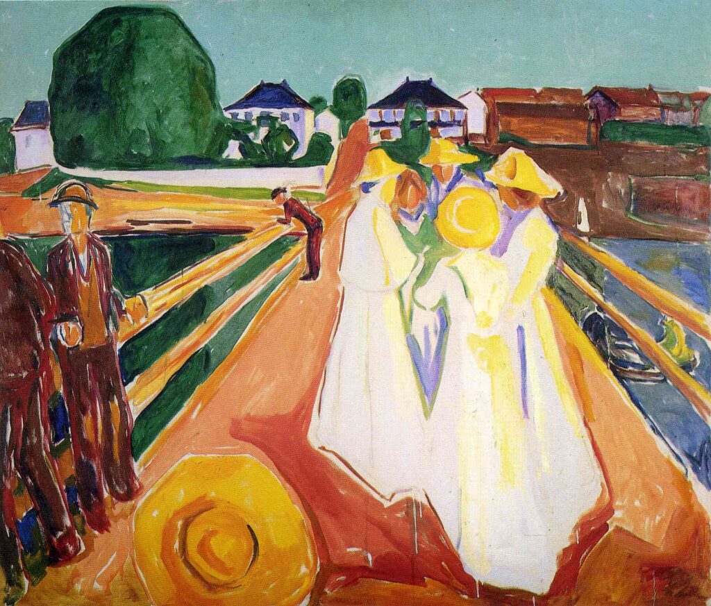 Women on the Bridge (1935) - Edvard Munch Tablo