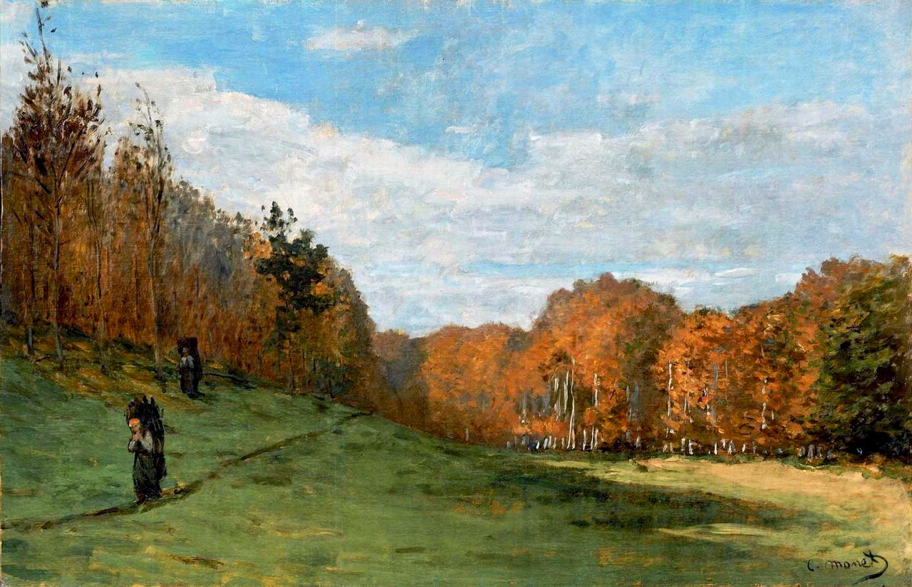 Woodbearers in Fontainebleau Forest (1864) - Claude Monet Tablo