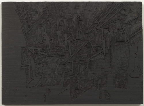 Woodblock for The Harbor (Hafen) (1918) - Lyonel Feininger Tablo