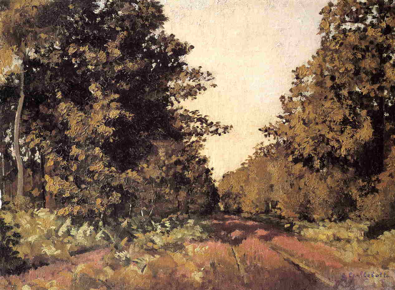 Woods at la Grange (1874) - Gustave Caillebotte Tablo