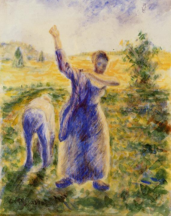 Workers in the Fields (1896) - Camille Pissarro Tablo
