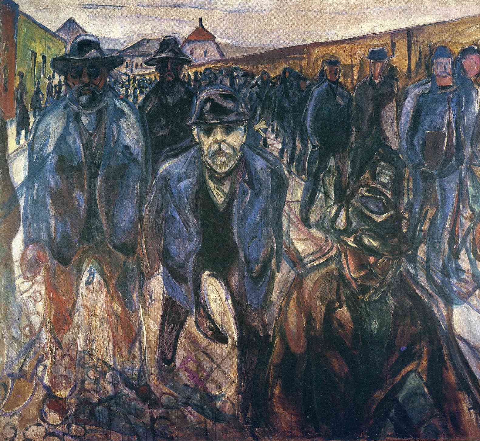 Workers on Their Way Home (1913) - Edvard Munch Tablo