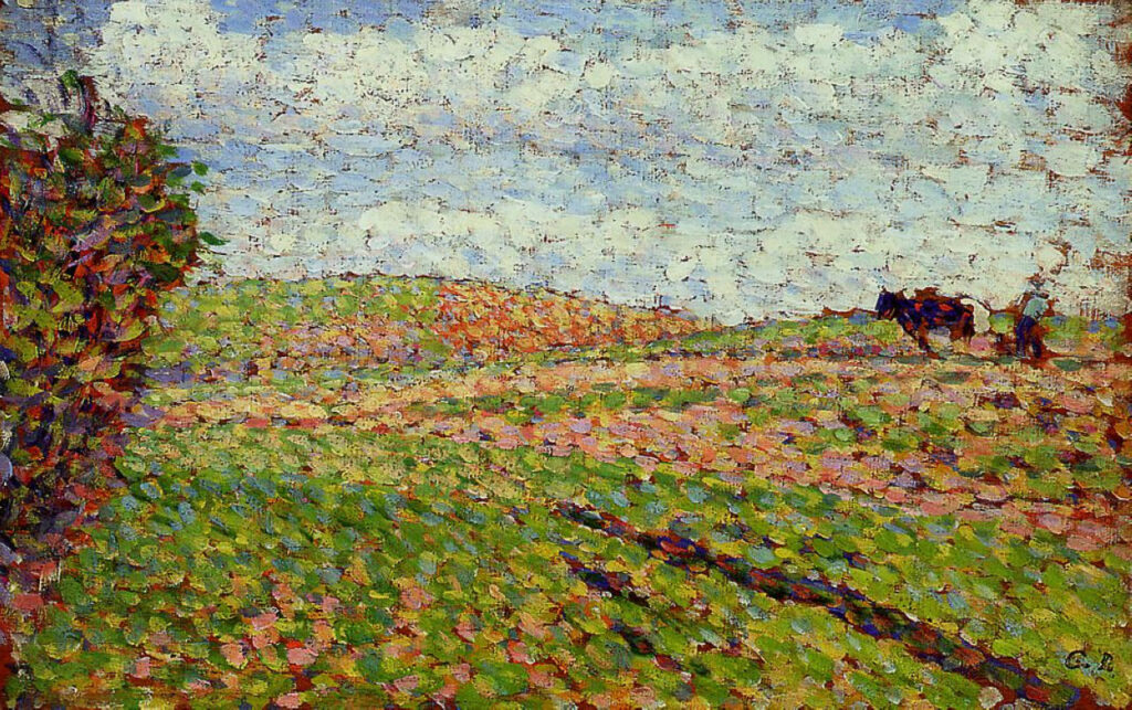 Working at Eragny (1886) - Camille Pissarro Tablo