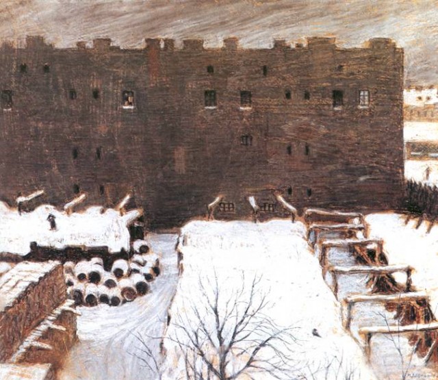 Yard. Petersburg. - Mstislav Dobuzhinsky Tablo