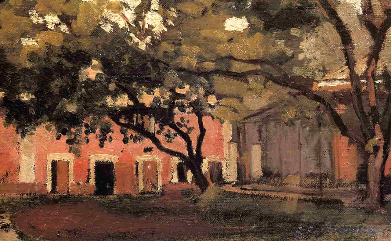Yerres, the Aviary in the Ornamental Farm (1871) - Gustave Caillebotte Tablo