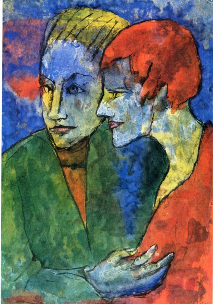 Young Couple (1935) - Emil Nolde Tablo