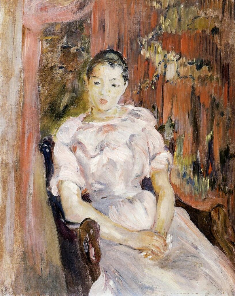 Young Girl Resting (1894) - Berthe Morisot Tablo