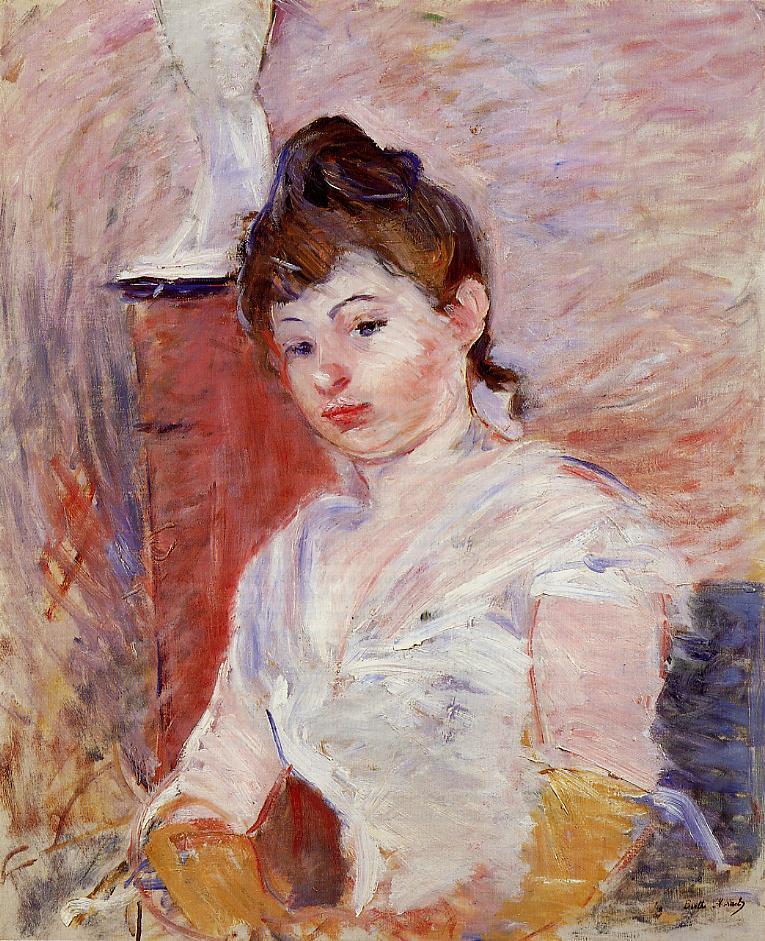 Young Girl in White (1891) - Berthe Morisot Tablo