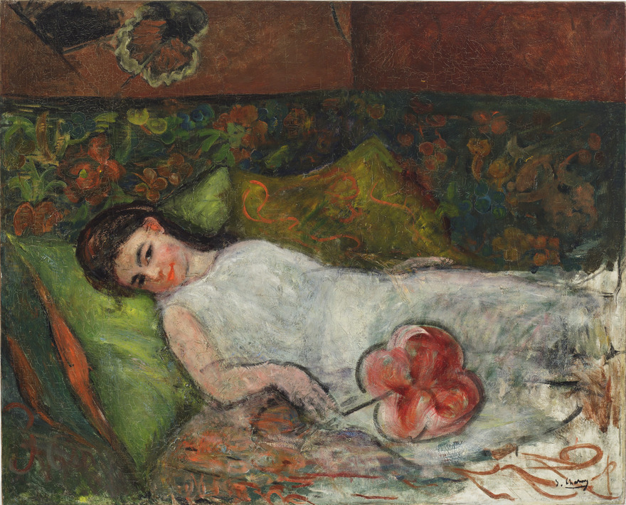 Young Girl with Flower (1900) - Émilie Charmy Tablo