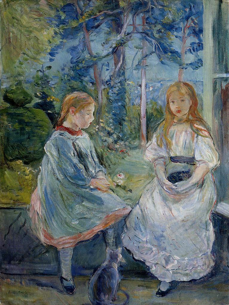 Young Girls at the Window (1892) - Berthe Morisot Tablo