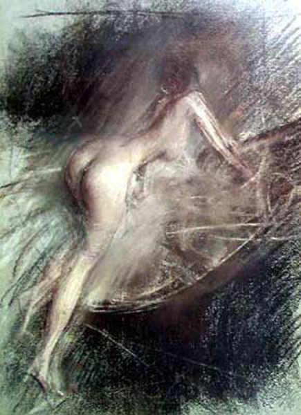 Young Lady Entering Bath (1895) - Giovanni Boldini Tablo
