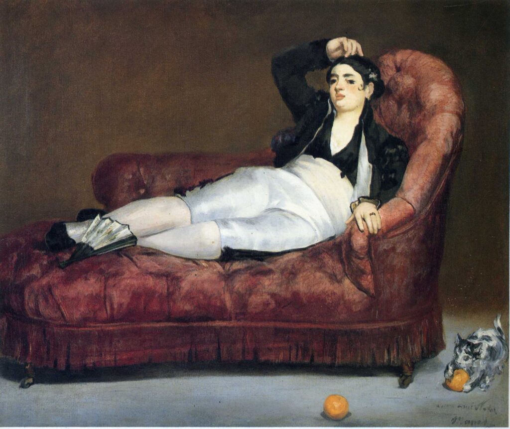 Young Woman Reclining in Spanish Costume (1863) – Edouard Manet Tablo